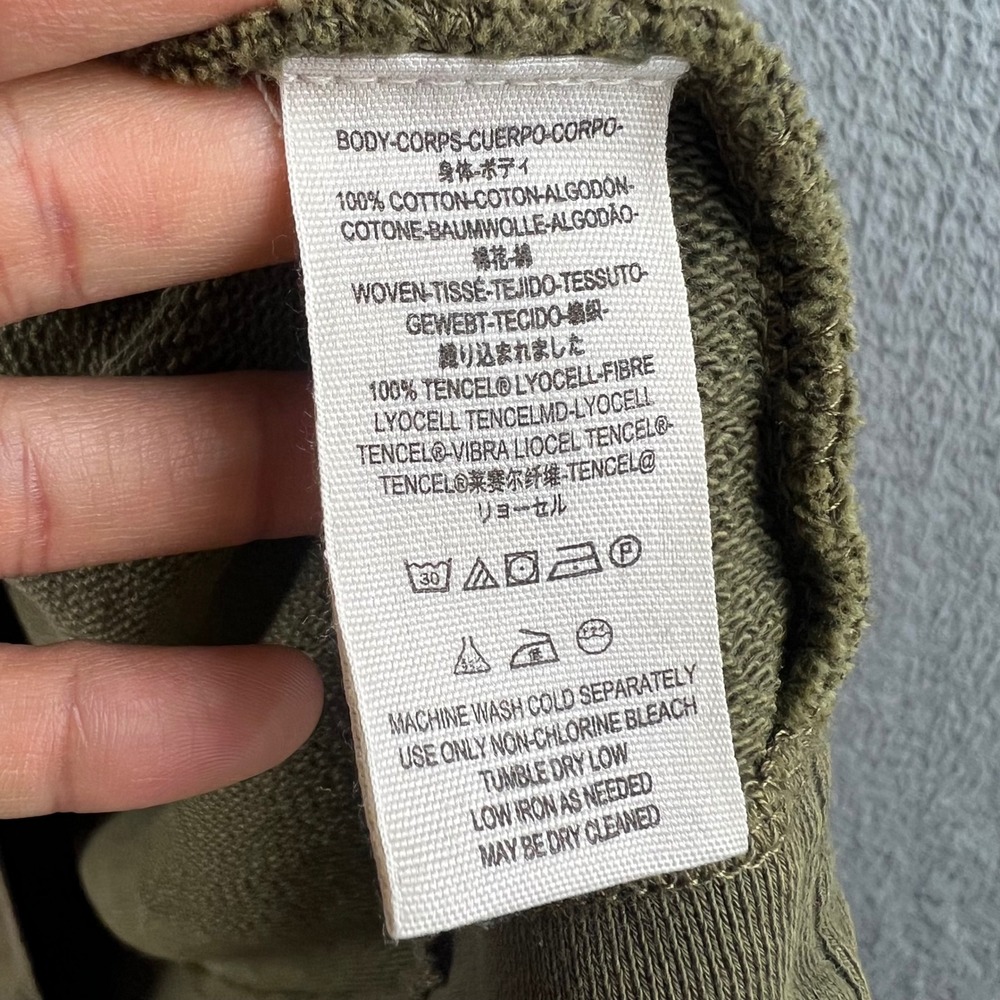 Free People Oversized Asymmetrical Zip Hoodie Jacket Olive Green Small - Picture 9 of 11